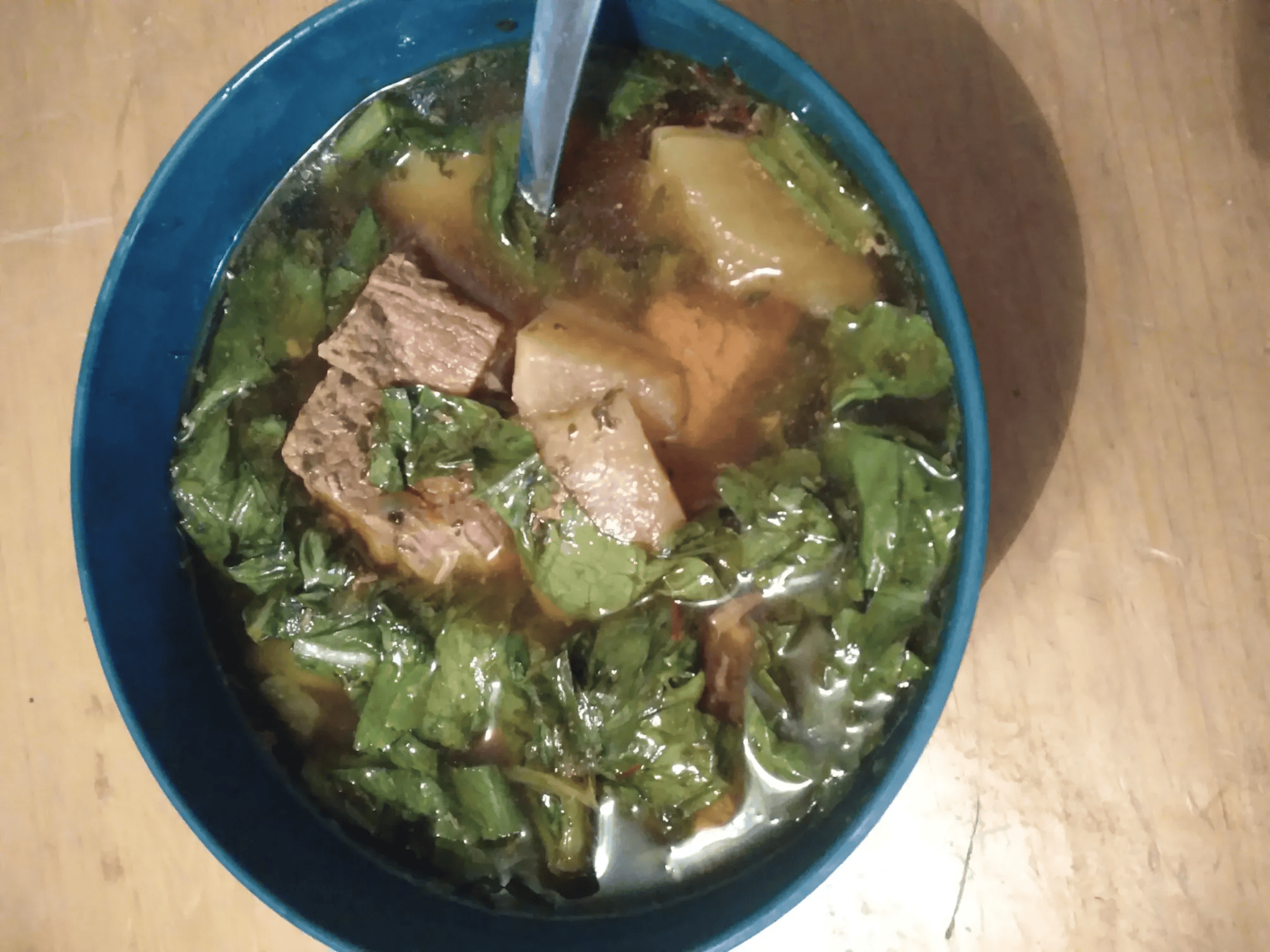Medieval Beef Soup with Turnips and Greens
